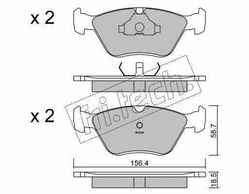 Fri.tech 214.0 Brake Pad Set, disc brake 2140