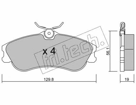 Fri.tech 226.1 Brake Pad Set, disc brake 2261