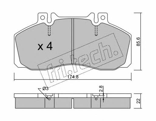 Fri.tech 276.0 Brake Pad Set, disc brake 2760