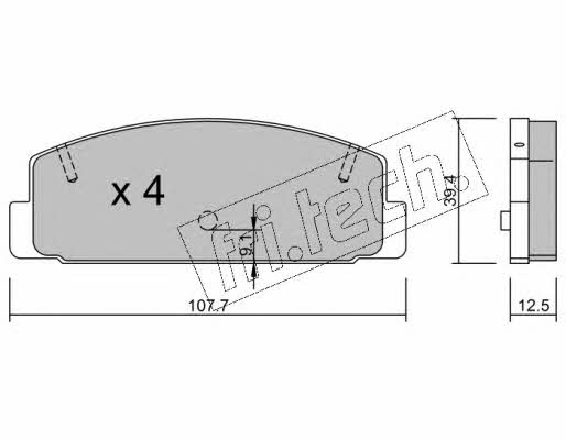 Fri.tech 311.2 Brake Pad Set, disc brake 3112