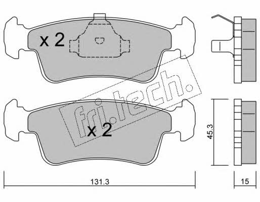 Fri.tech 435.0 Brake Pad Set, disc brake 4350