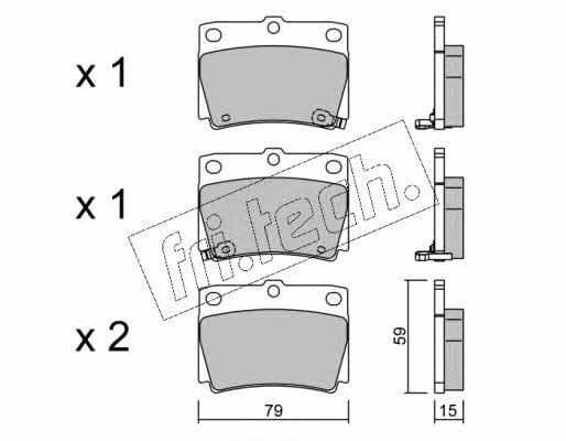 Fri.tech 500.0 Brake Pad Set, disc brake 5000