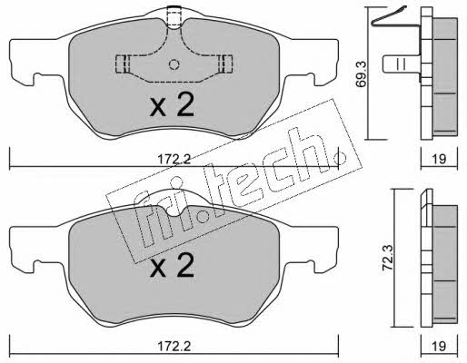 Fri.tech 539.0 Brake Pad Set, disc brake 5390