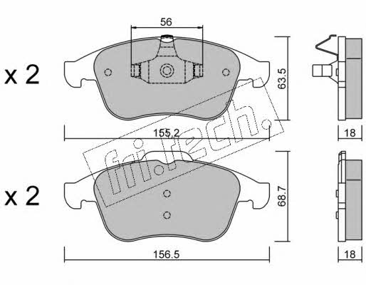 Fri.tech 819.1 Brake Pad Set, disc brake 8191