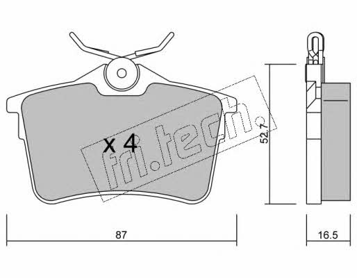 Fri.tech 832.0 Brake Pad Set, disc brake 8320