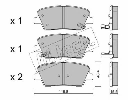 Fri.tech 918.0 Brake Pad Set, disc brake 9180