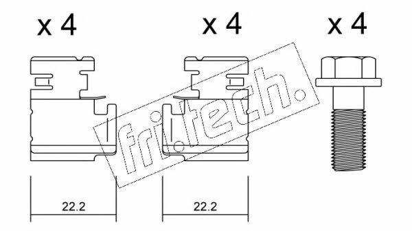 Fri.tech KIT.012 Mounting kit brake pads KIT012