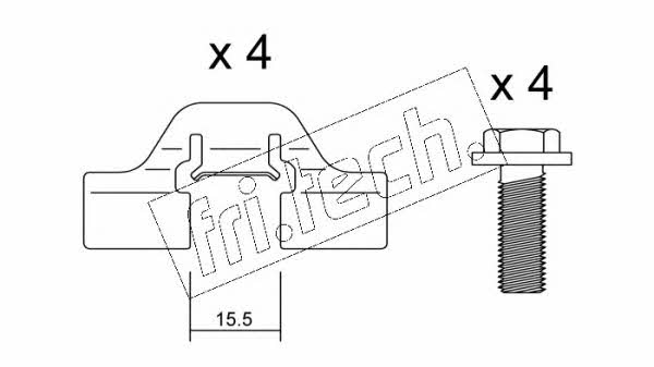 Fri.tech KIT.032 Mounting kit brake pads KIT032
