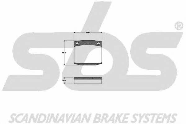 SBS 1501222202 Brake Pad Set, disc brake 1501222202
