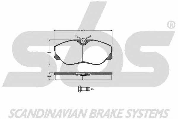 SBS 1501222235 Brake Pad Set, disc brake 1501222235