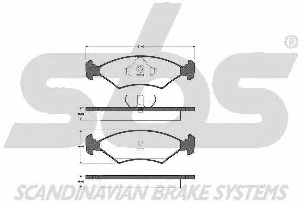 SBS 1501222508 Brake Pad Set, disc brake 1501222508