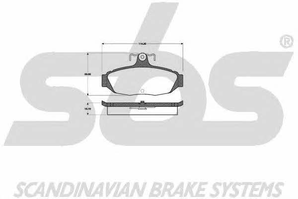 SBS 1501222541 Brake Pad Set, disc brake 1501222541