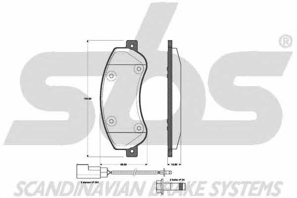 SBS 1501222566 Brake Pad Set, disc brake 1501222566