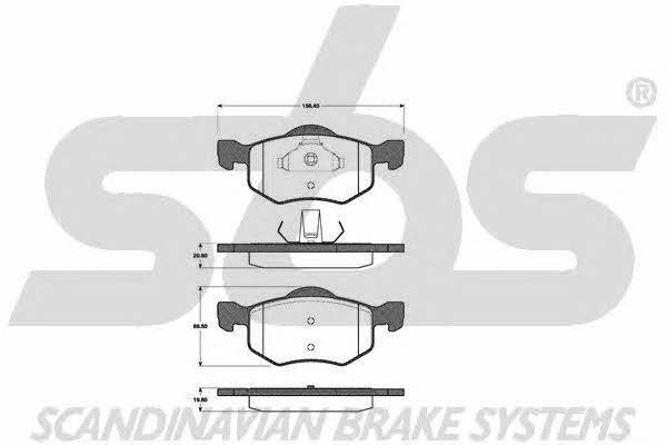 SBS 1501222569 Brake Pad Set, disc brake 1501222569