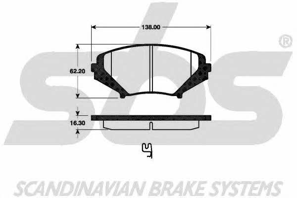 SBS 1501223247 Brake Pad Set, disc brake 1501223247