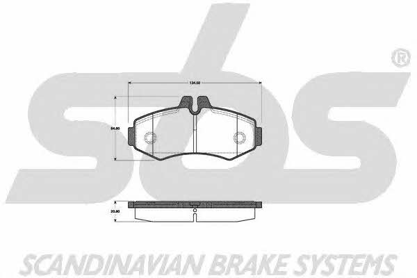 SBS 1501223340 Brake Pad Set, disc brake 1501223340