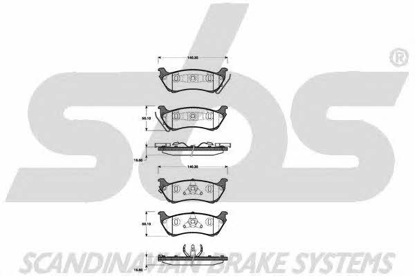 SBS 1501223343 Brake Pad Set, disc brake 1501223343