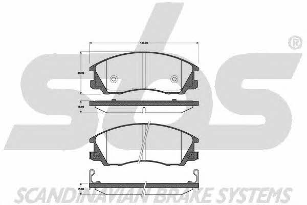 SBS 1501223416 Brake Pad Set, disc brake 1501223416