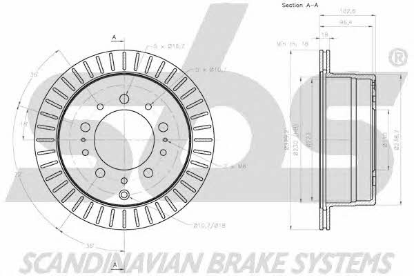 SBS 18152045161 Rear ventilated brake disc 18152045161