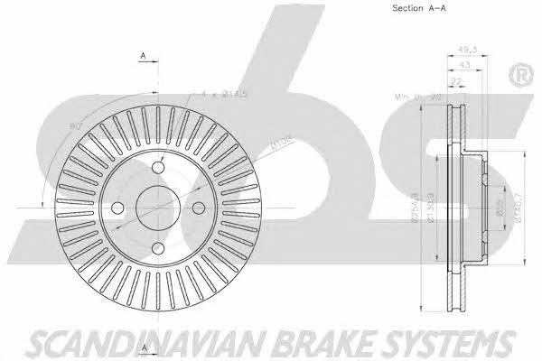 SBS 18152045163 Brake disc 18152045163