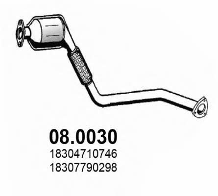 Asso 08.0030 Catalytic Converter 080030