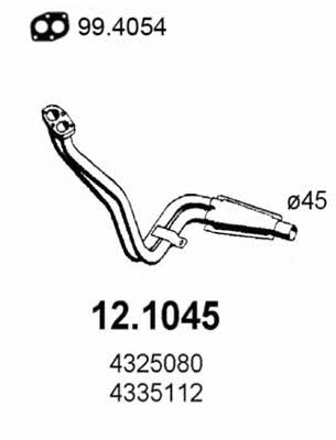  12.1045 Exhaust pipe 121045