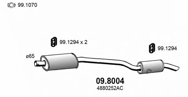 Asso 09.8004 Middle-/End Silencer 098004