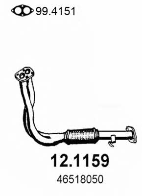  12.1159 Exhaust pipe 121159