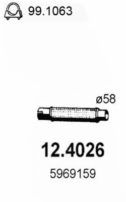 Asso 12.4026 Exhaust pipe 124026