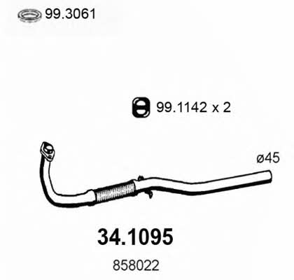 Asso 34.1095 Exhaust pipe 341095