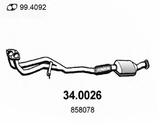 Asso 34.0026 Catalytic Converter 340026