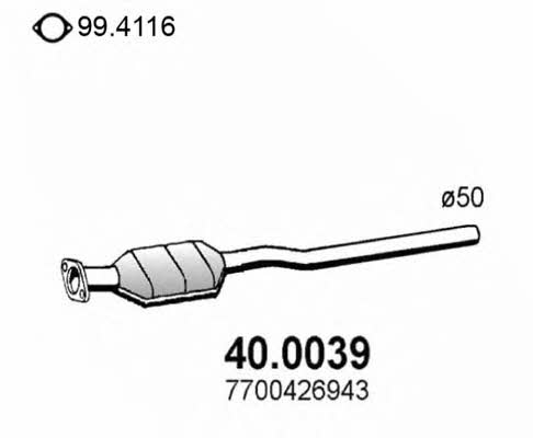Asso 40.0039 Catalytic Converter 400039