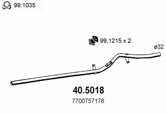  40.5018 Exhaust pipe 405018