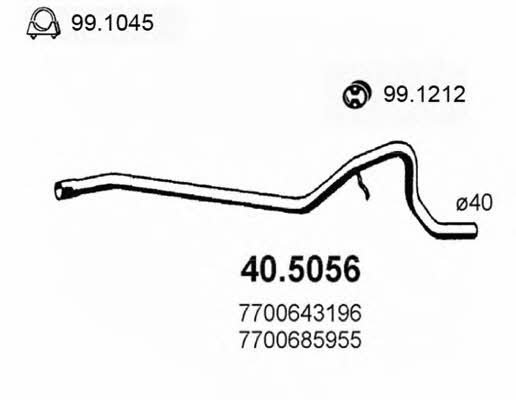Asso 40.5056 Exhaust pipe 405056