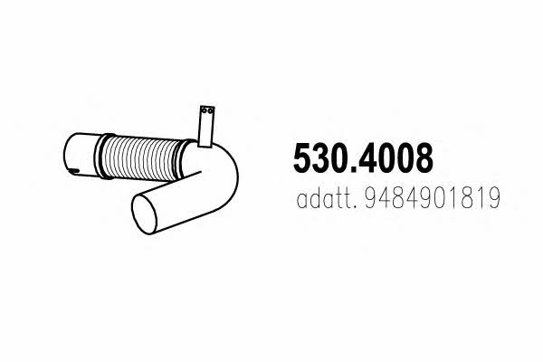 Asso 530.4008 Corrugated pipe 5304008