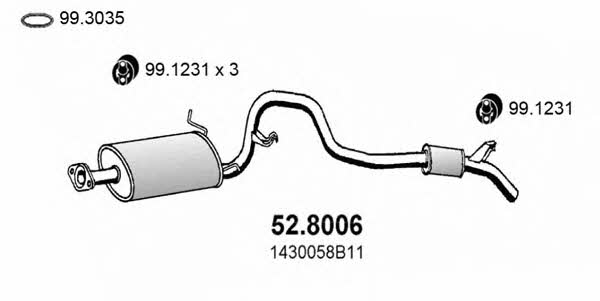 Asso 52.8006 Middle-/End Silencer 528006