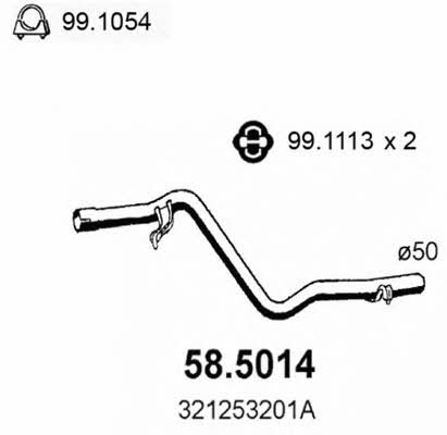 Asso 58.5014 Exhaust pipe 585014