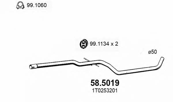 Asso 58.5019 Exhaust pipe 585019