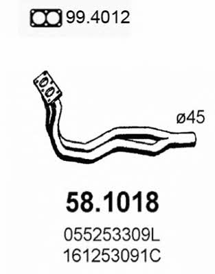 Asso 58.1018 Exhaust pipe 581018