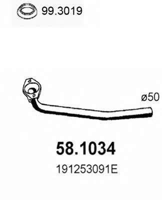Asso 58.1034 Exhaust pipe 581034