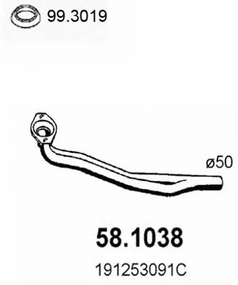 Asso 58.1038 Exhaust pipe 581038