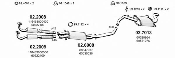  ART0095 Exhaust system ART0095