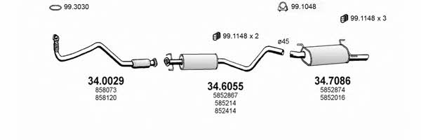 Asso ART1643 Exhaust system ART1643