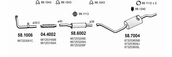  ART2616 Exhaust system ART2616