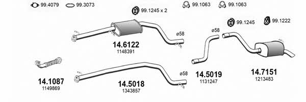 ART3346 Asso Exhaust system