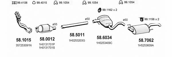  ART2514 Exhaust system ART2514