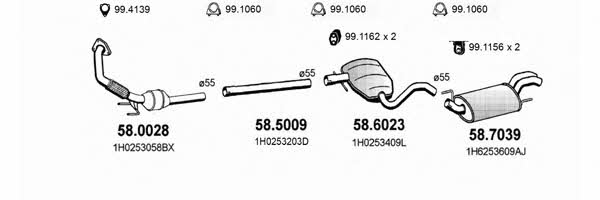 Asso ART2555 Exhaust system ART2555