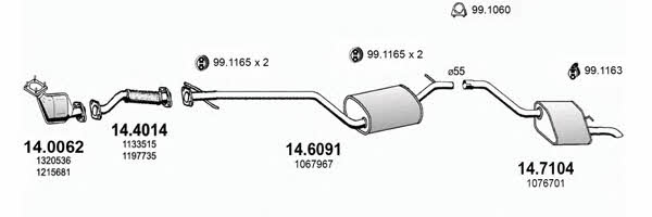ART3389 Asso Exhaust system