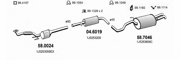 Asso ART2579 Exhaust system ART2579