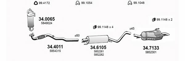  ART3521 Exhaust system ART3521